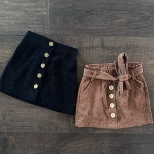 Set of 2 corduroy girls skirts - size 2T/3T